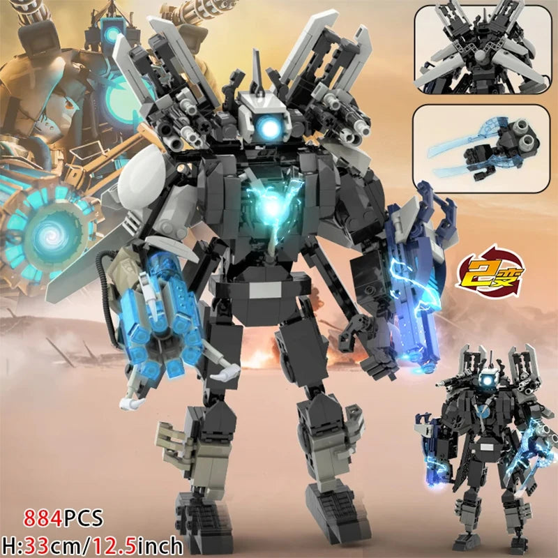 Moc Skibidi Toilet Action Figures builing blocks,Camerman Titan Speakerman Surveillance Man TVMan Boys Bricks Toys For Kids Gift.