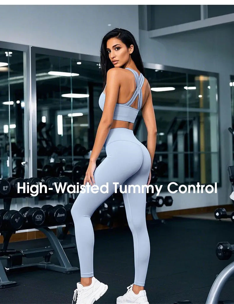Summer High-Waisted Yoga Pants - 4-Way Stretch Quick-Dry Workout Leggings for Running Cycling Gym Fitness.