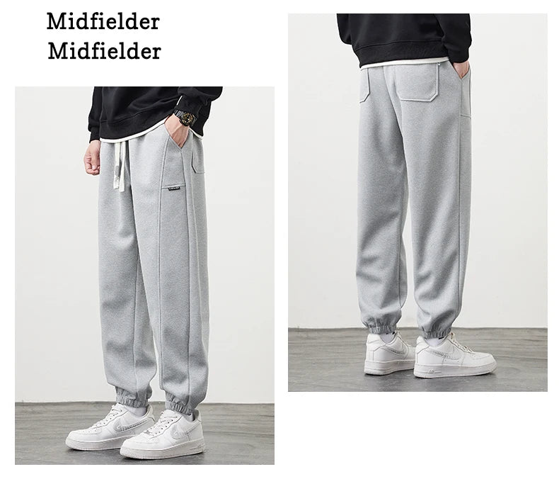 Winter Pants Men Stretch Fleece-lined Jogger Trouser Male Thick Warm Sport Large Size Big Plus 7XL Work Sportswear Sweatpant 8XL.