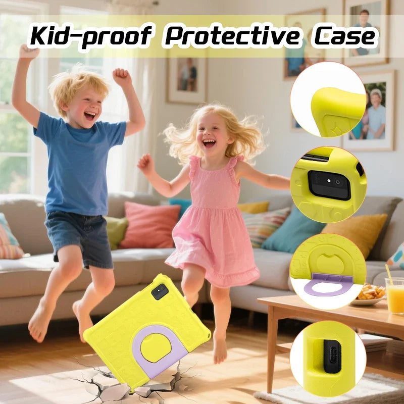 ANRY 10.1 inch Kids Android 15 Tablet 8GB (4+4GB) RAM 64GB ROM 5000Mah Octa-core 5G Wifi Children's Learning Educational Tablets.