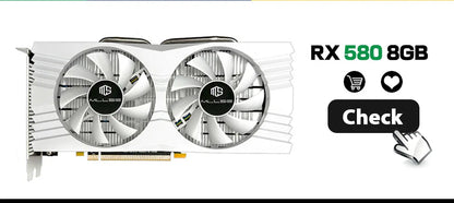 MLLSE AMD RX 580 8GB 2048SP Gaming Graphics Card GDDR5 256Bit PCI-E 3.0 ×16 8Pin Radeon GPU Rx 580 Video Card Placa De Video.