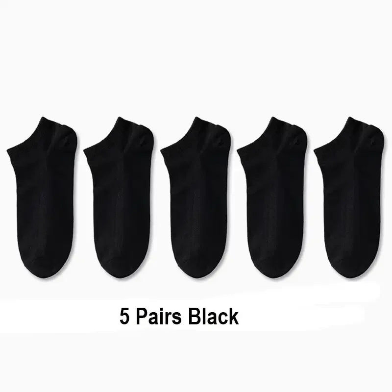5/10 /20/30 Pairs Unisex Casual Plain Color Boat Socks Thin Breathable Comfy Anti Odor Sweat-absorbing Ankle Socks For Men Women.