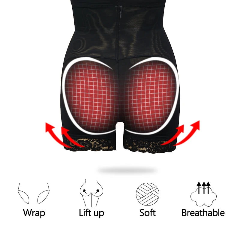 High Waisted Shaper Waist Trainer Butt Lifter with Padded Control Panties Slimming Underwear Tummy Shapers Corset Shapewear.