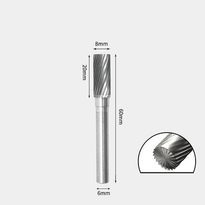 Hartmetallfräser, Wolframstahl-Schleifkopf, zylindrisch 6 mm, AE AX AX Metallfräser