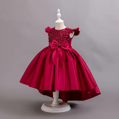 Performance Formelles Partykleid für Mädchen, Kinderkleidung, Paillettenkleider, aktive Kleider für Mädchen, Kinderkleidung, Schwarz, 3 bis 10 Jahre