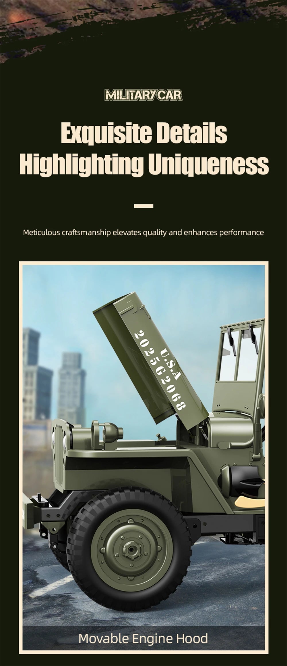 JJRC C8815 RTR 1/10 2.4G 4WD RC Car Off-Road Climbing LED Light Optional Winch Canopy Metal Frame Rock Crawler Vehicles Models.