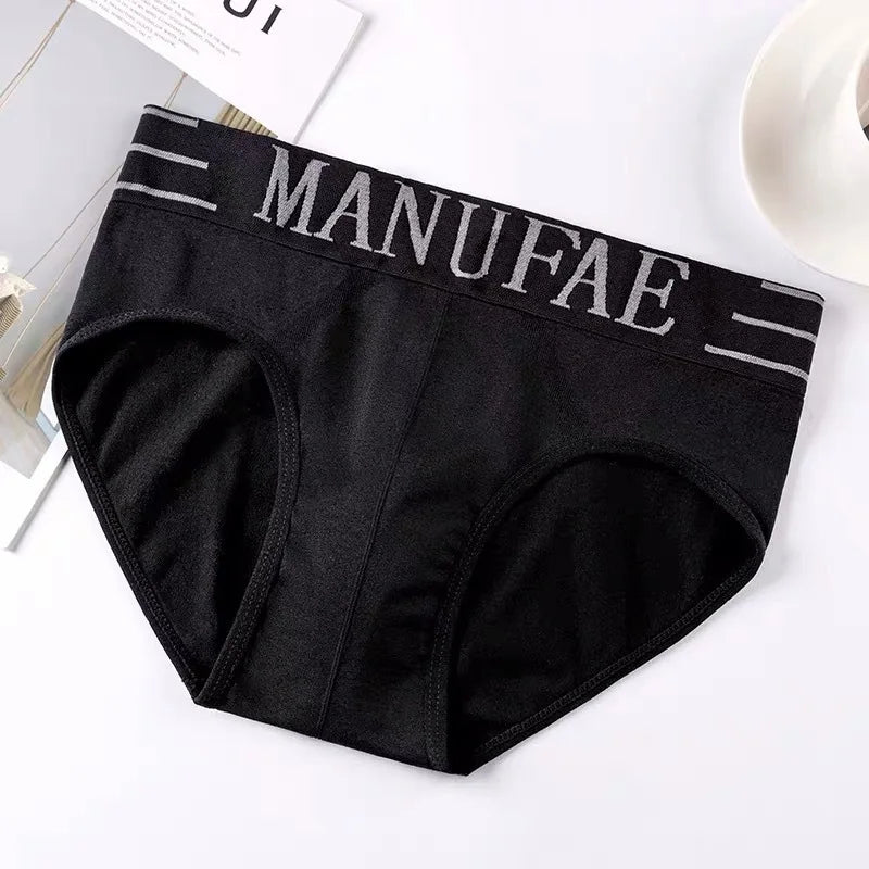 4pcs Mens Sexy Briefs Teenager Sport Underwears Plus Size Fat Men's Underpant Panties Students Breathable Fashion Casual Panties.