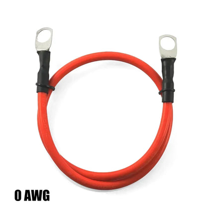 Soft Car Battery Silicone Cable with M6 M8 M10 Lug Red Black 8 6 4 3 0 AWG Electrical Wire for Auto RV Solar Panel Inverter UPS