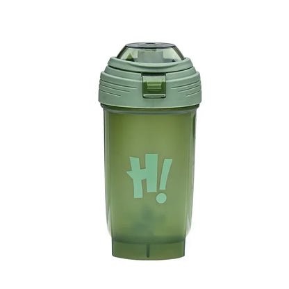 Portable 500ml Protein Powder Shaker Bottle Leak Proof Water Bottle for Gym Fitness Training Sport Shaker Mixing Cup with Scale