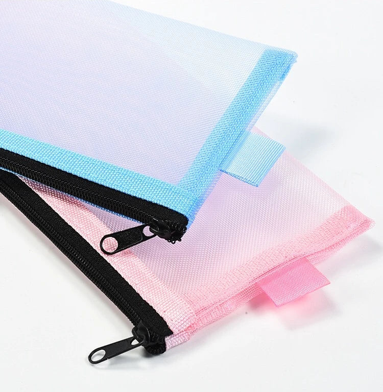 Makeup Brush Travel Case Cosmetic Toiletry Bag Organizer for Men Women Beauty Tools Zipper Mesh Pouch Wash Storage Accessories.