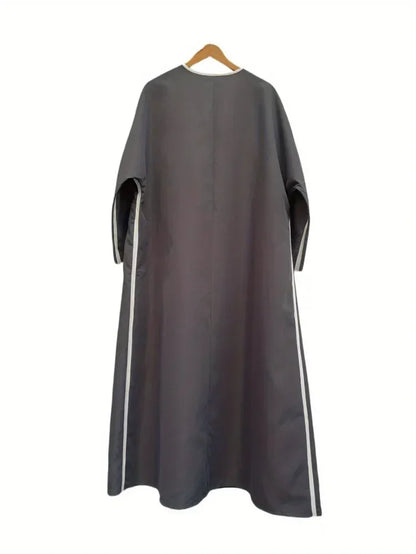 Loose Abaya Muslim Women Full Sleeve Solid Abayas Casual Kaftans Jilbabs Islamic Maxi Dresses Middle-East Ethnic Clothing.