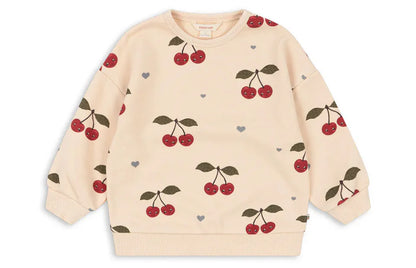 Konges Slojd AW Baby Girls Sweatshirts + Pants 2 Pcs Sets Lambswool Cherry Jackets Kids Clothes Girls Print Dresses Coats 1-9Yrs