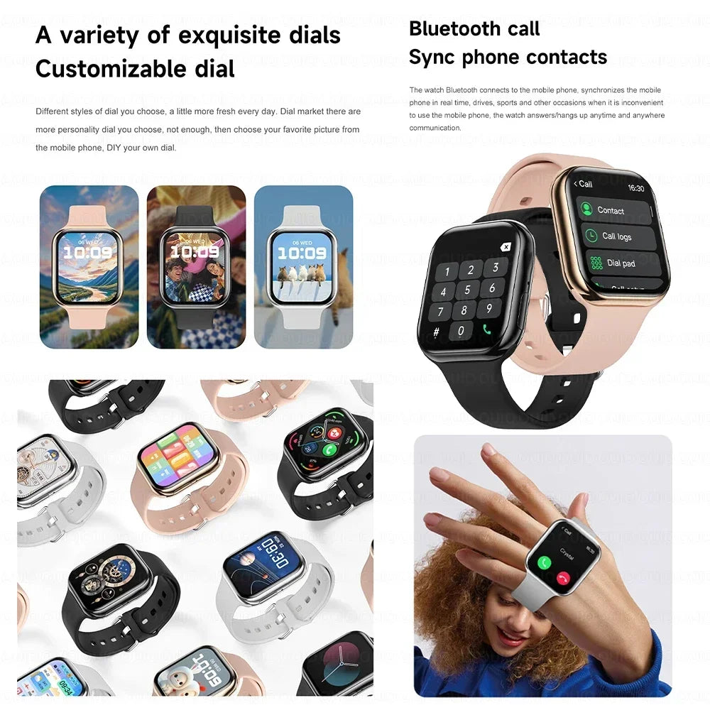 2025 New Original For Apple Watch Series 10 Women SmartWatch GPS Track Bluetooth Call NFC IP68 Waterproof Compass Men SmartWatch.