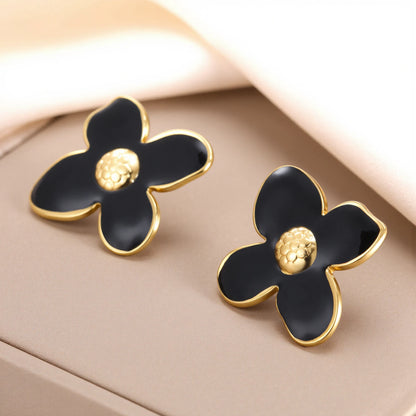 Cazador 2Pcs Flower Women's Earrings Stainless Steel Stud Earrings Jewelry Trend 2025 Party Wedding Birthday Gifts New Wholesale.