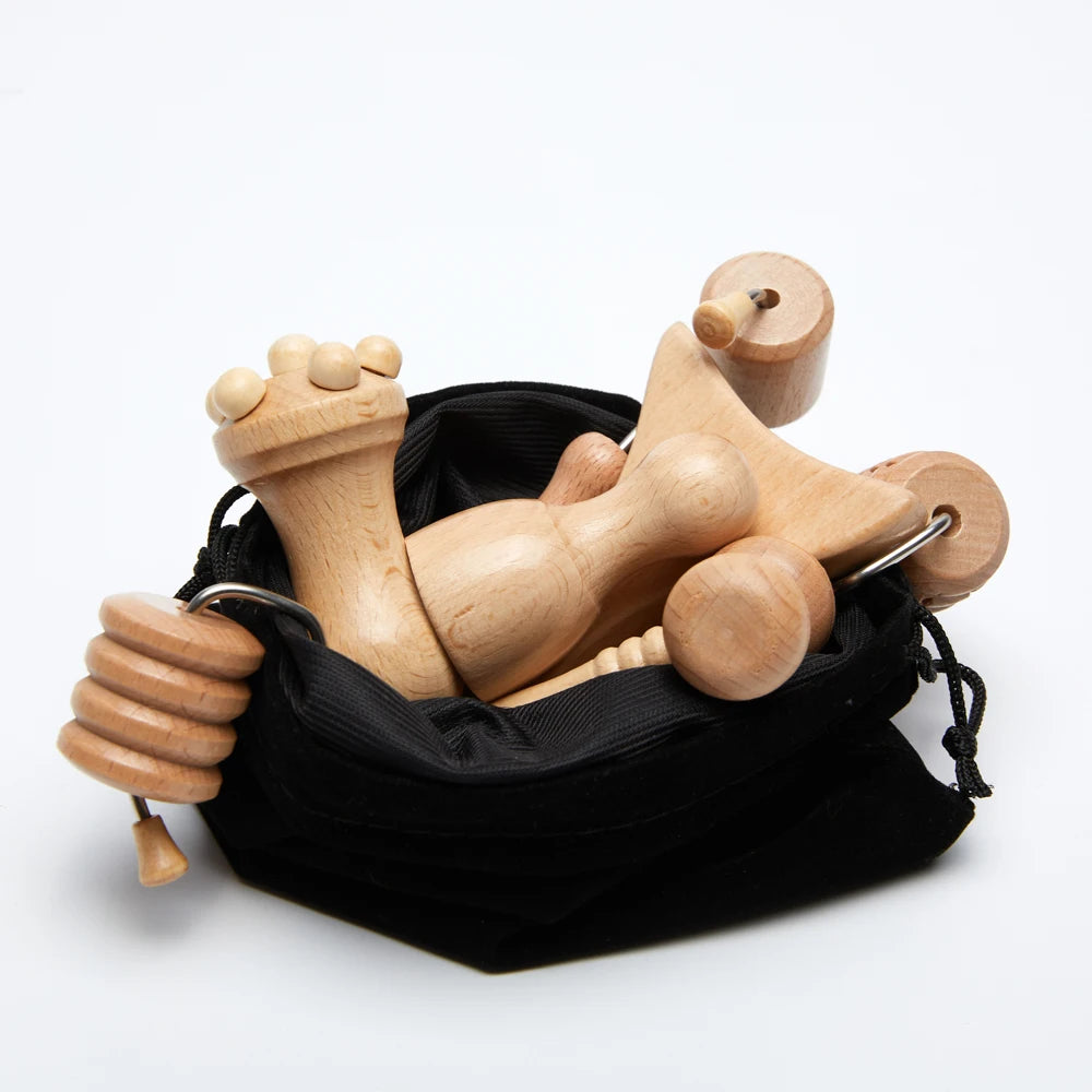 Wooden Facial Lifting Massage Facial Maderotherapy Masajeador Kit Gua Sha Tool Wood Therapy Wrinkle Remover Relaxation Skin Care.