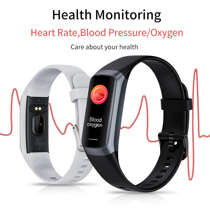 LIGE Amoled Smart Watch Smartwatch Band Women Heart Rate Blood Waterproof Connected Smart Bracelet Sport Fitness Tracker  Watch.