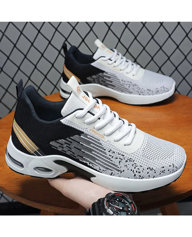 Plus Size 39-45 Shoes for Men Spirng Autumn Fashion Soft Sole Sports Casual Style Running Shoes Lace Up Comfortable Sneakers.