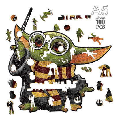 Movie Characters Wooden Puzzle Film Star Wood Jigsaws 2D Magic School Badge Character Jigsaw Toys for Kids