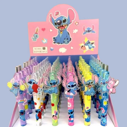 Disney Stich Gel Stift 48Pcs Schwarz 0,5mm Cartoon Kawaii Paster Neue Nette Styling Schule Liefert Freunde Schreiben geburtstag Geschenke.