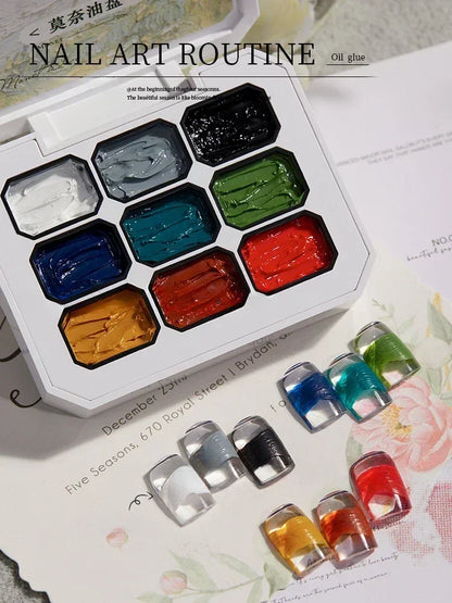 Nail Art UV Oil Paintting Gel for Nails DIY Carve Patterns 3D UV Texture Gel Carving Flowers Accessories for Manicure Tools.