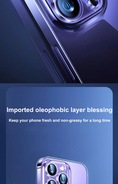 Ultra Thin PC Hard Crystal Clear Case For iPhone 17 16 15 14 Plus 13 12 11 Pro Max XR Glossy Transparent Camera Protection Cover.