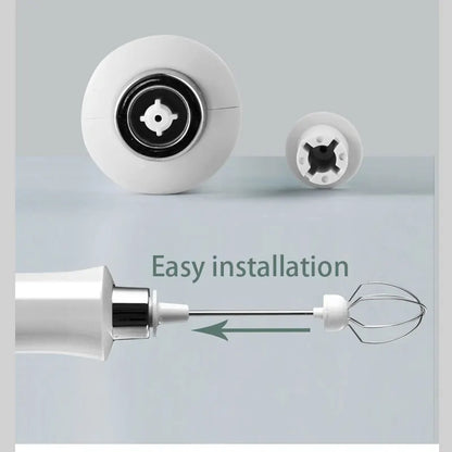 3 In 1 Portable Electric Milk Frother Foam Maker Handheld Rechargeable Foamer High Speeds Drink Mixer Coffee Frothing Wand.