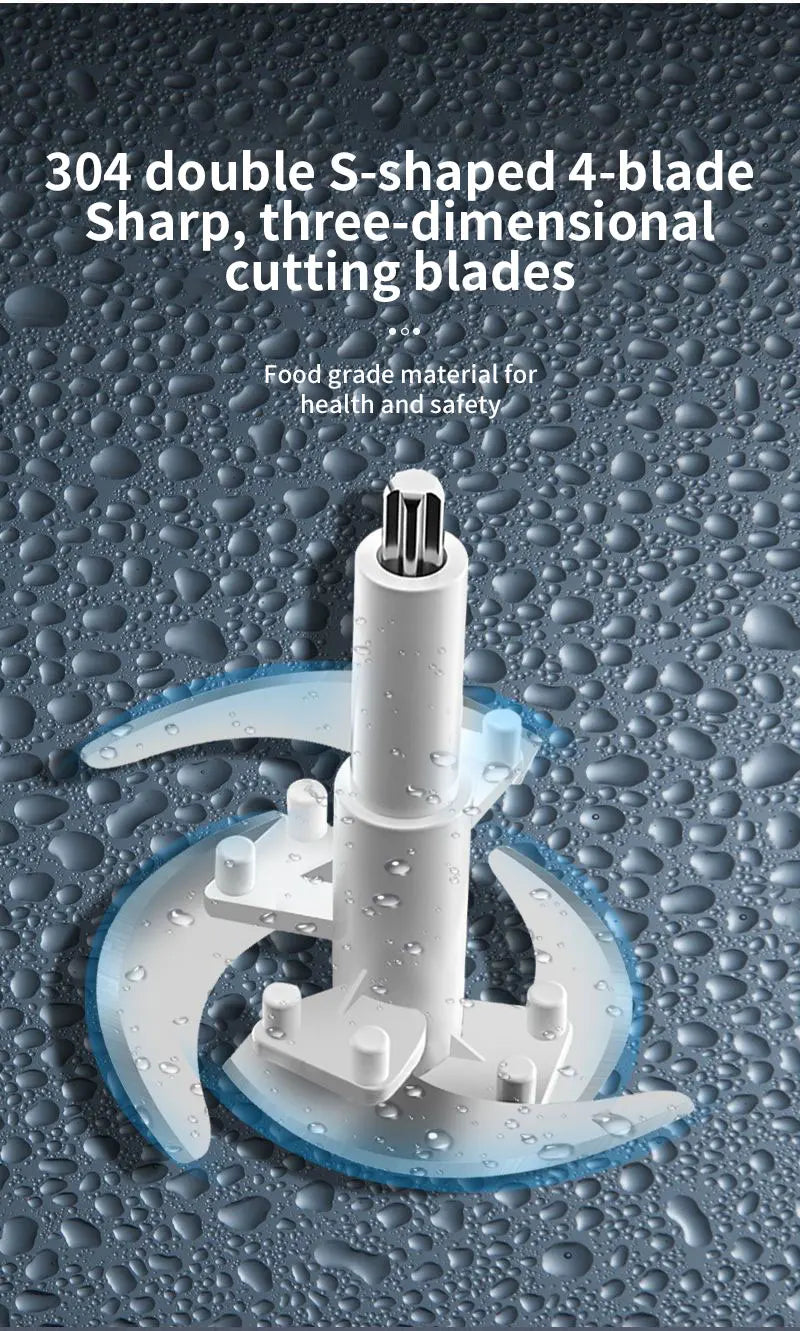 2L Meat Grinder Kitchen Chopper Electric Meat Grinders Stainless Steel Vegetable Food Processor Blender Mixer Garlic Crusher.