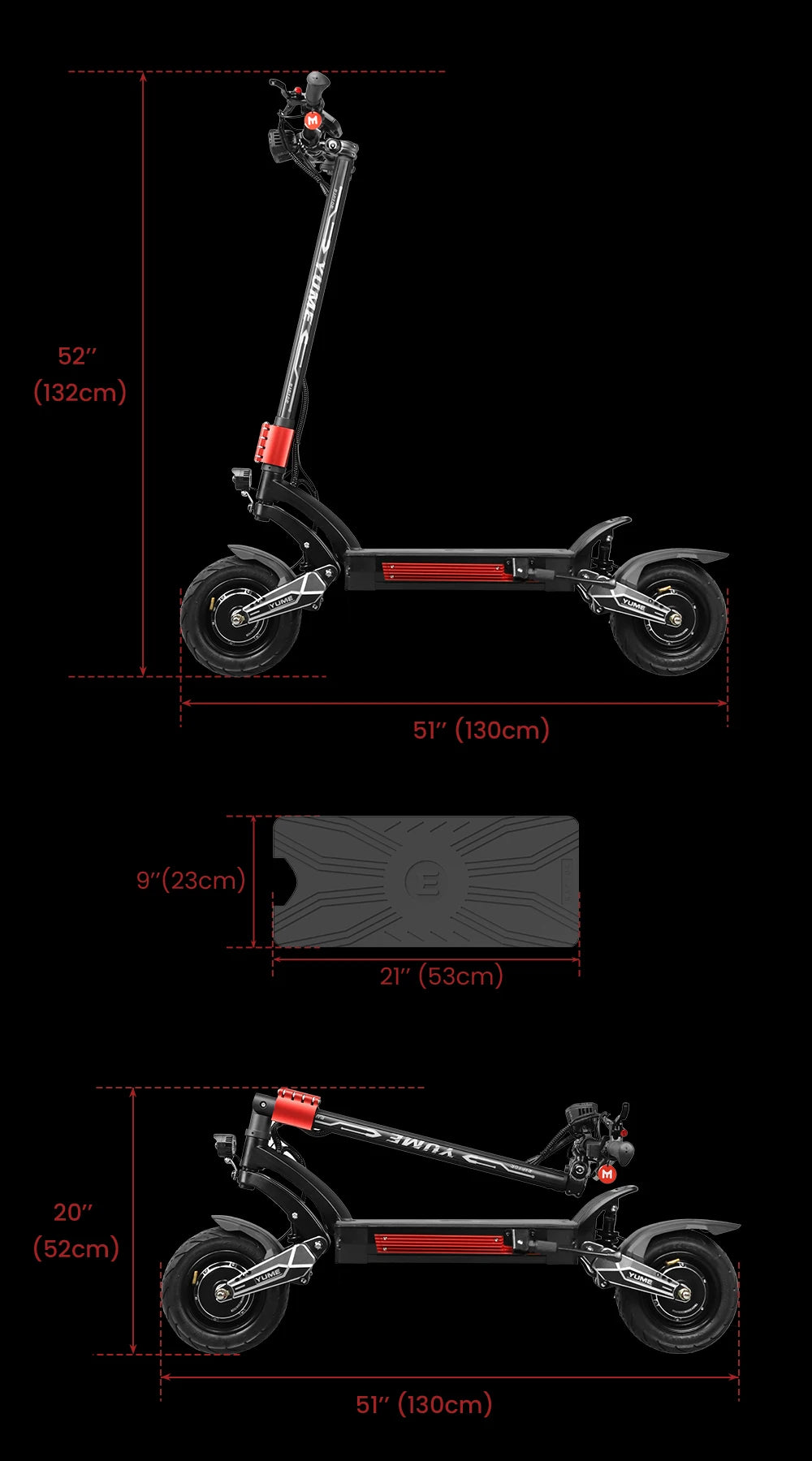 YUME Raptor 2*3000W Dual Motor Electric Scooter Adult Foldable Off Road Electric Scooter 60V-30AH Max Speed 85KM/H.