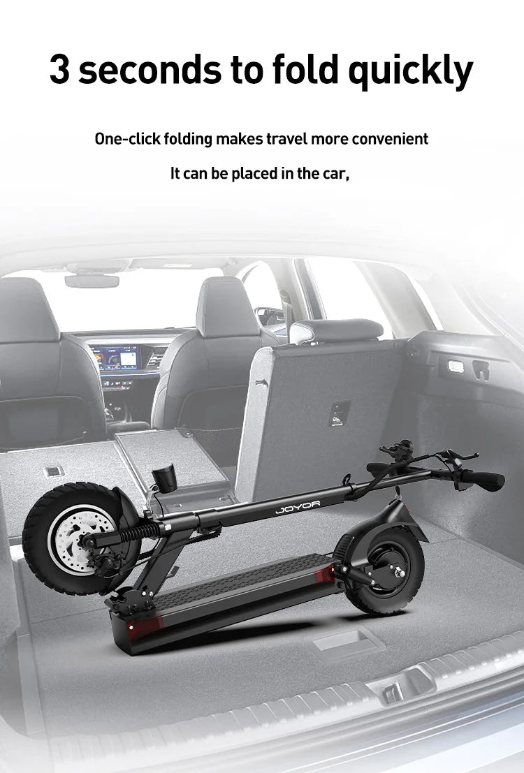 JOYOR Y6-S Electric Scooter for Adults 500W Motor 48V 18Ah Foldable Electric Scooter 10 Inch Tire City Commuter Electric Scooter.