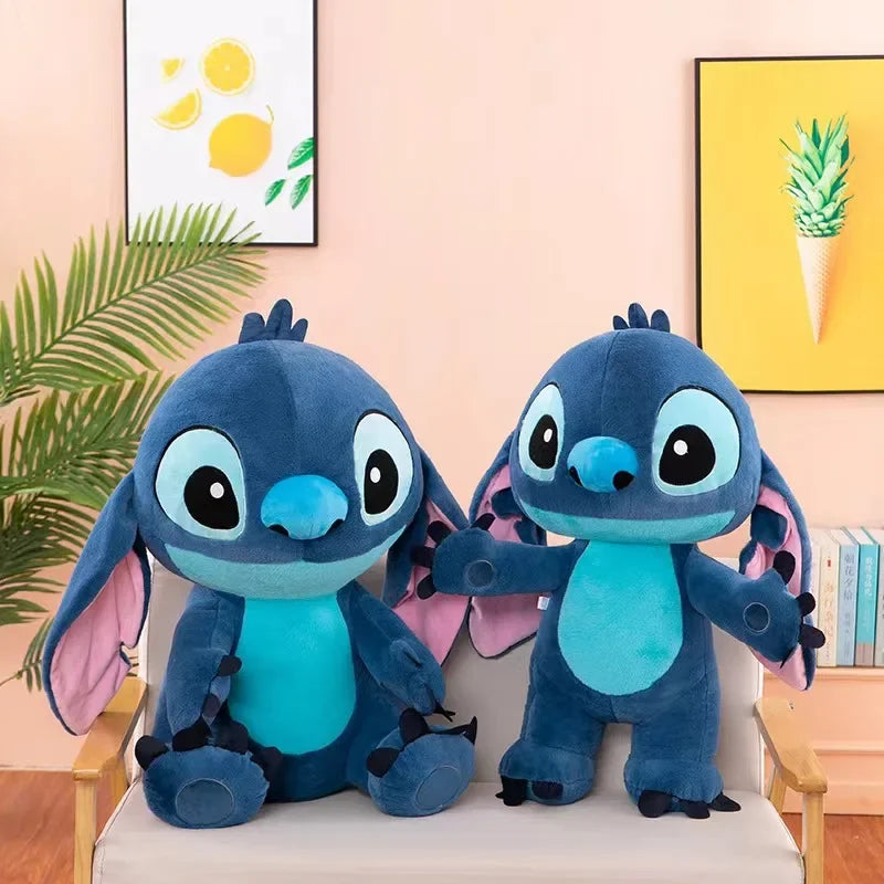 35-80CM Disney Lilo & Stitch Doll Cartoon Angel Plush Toy Cute Anime Soft Stuffed Kawaii Companion Children's Birthday Gift.