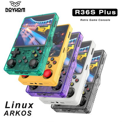 TOP Sale 4"IPS Big Screen R36S Plus Retro Handheld Game Console Linux 64-bit System RK3326 Portable Pocket ARKOS 2.0 R36SPLUS.