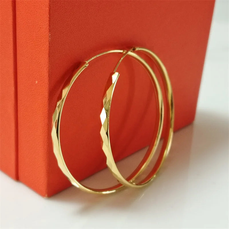Senlissi - 925 Sterling Silver Hoop Earrings For Women 18K Gold Plated Jewelry Dazzling Women's Hoops Earrings Christmas Gifts.