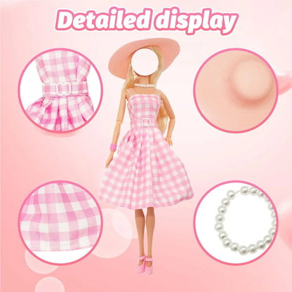 NEW 25 Style Doll Clothes Outfits Pink Winter Sweater Coat Dress Pant Costume Doll House Accessories Christmas Girls Gift.