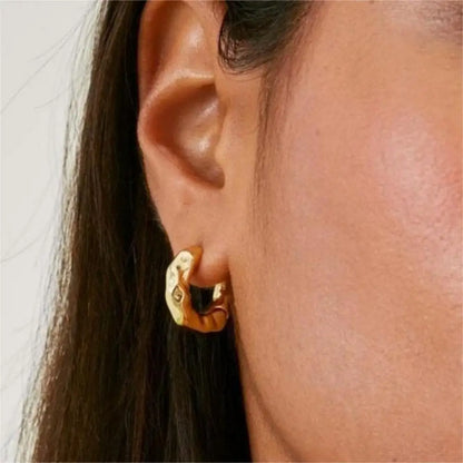 Mariasz Minimalist New Hot Sell Trendy Plated Gold Color Circle Earrings for Women Ear Hoop Earring Classic Jewelry.