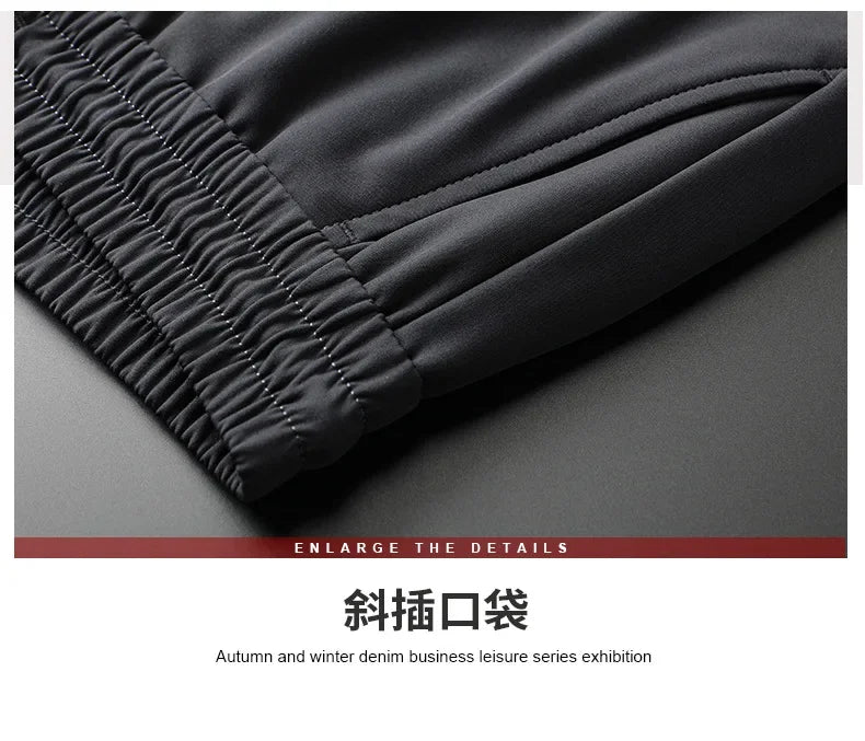 New Winter Men's Down Pants High Quality Thick Warm Goose Down Padded Business Casual Pants for Male Fashion Trousers Outerwear.