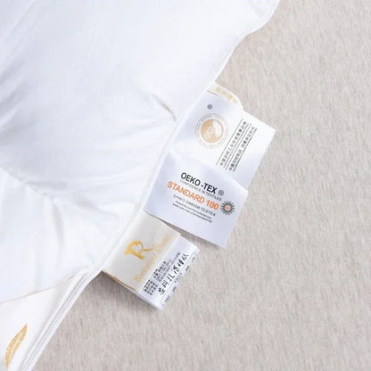 White Goose Down Comforter Warm Winter Thick 3D Bread Bed Blanket Luxury Pinch Pleated Filling for Quilts Single Double Duvet.