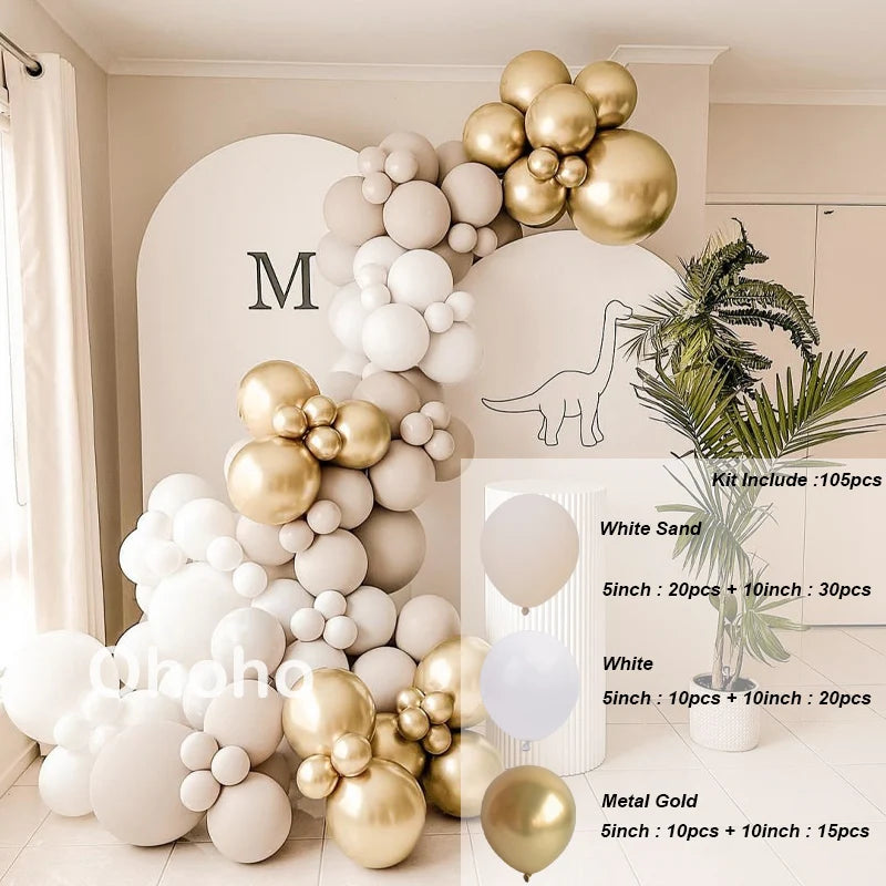 Kaffeebraun Beige Ballon Girlande Bogen Kit Oh Babyparty Dekoration Rustikale Hochzeit Kindergeburtstag Party Taufe Taufe