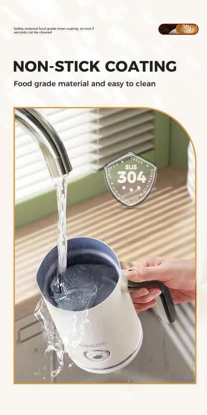 Cafelffe 4in1 Electric Milk Frother Frothing Foamer Chocolate Mixer Cold/Hot Latte Cappuccino Automatic foam milk heater Warmer.