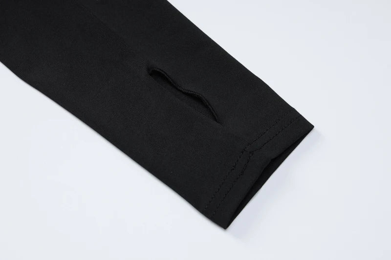 Hugcitar Pure Color Long Sleeve Crop T-Shirt Legging 2 Piece Matching Sets 2024 Spring Women Fashion Streetwear Sports Tracksuit.