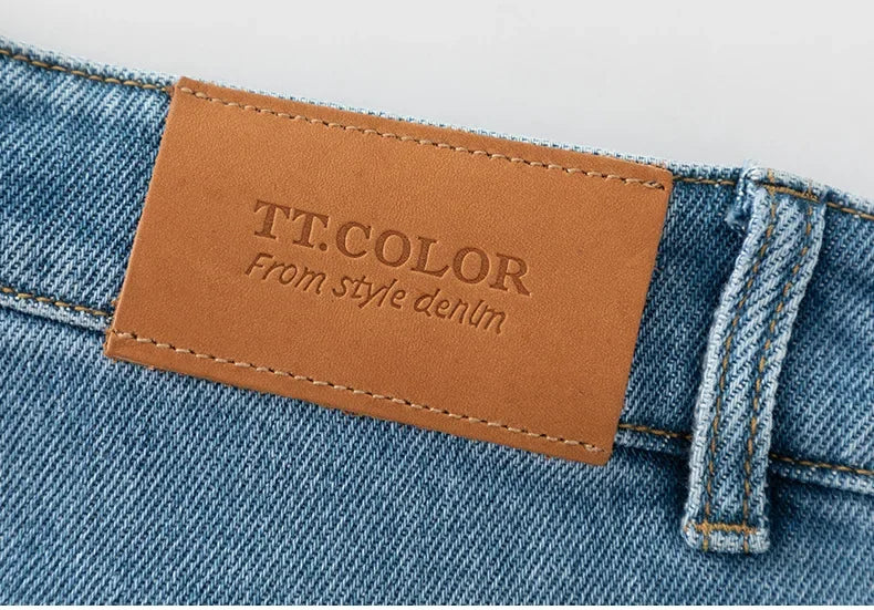 High Waist Straight Leg Jeans Women's Fashionable Denim Wide Leg Pants Slimming Narrow Version Floor-Length Autumn New Arrival