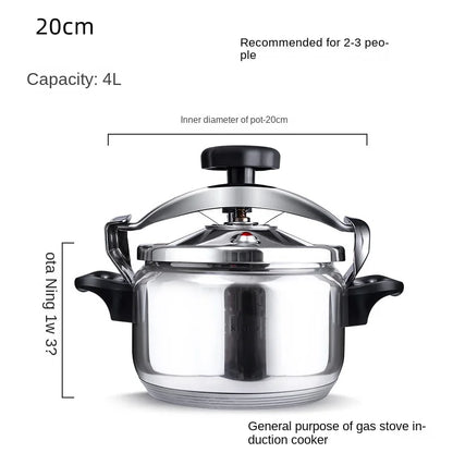 304 Stainless Steel Pressure Cooker Small Household Mini Explosion-proof Pressure Cooker Gas Induction Cooker Universal.