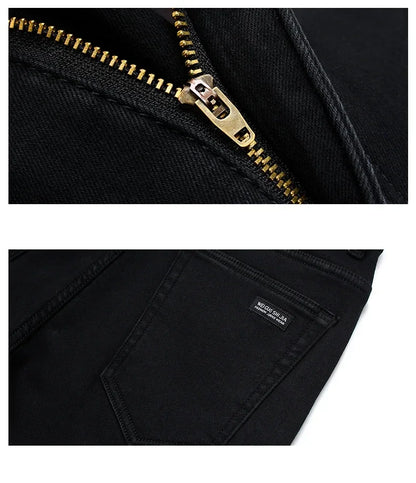 Men Classic Advanced Fashion Brand Jeans Jean Homme Man Soft Stretch Black Biker Masculino Denim Trousers Mens Pants Overalls.