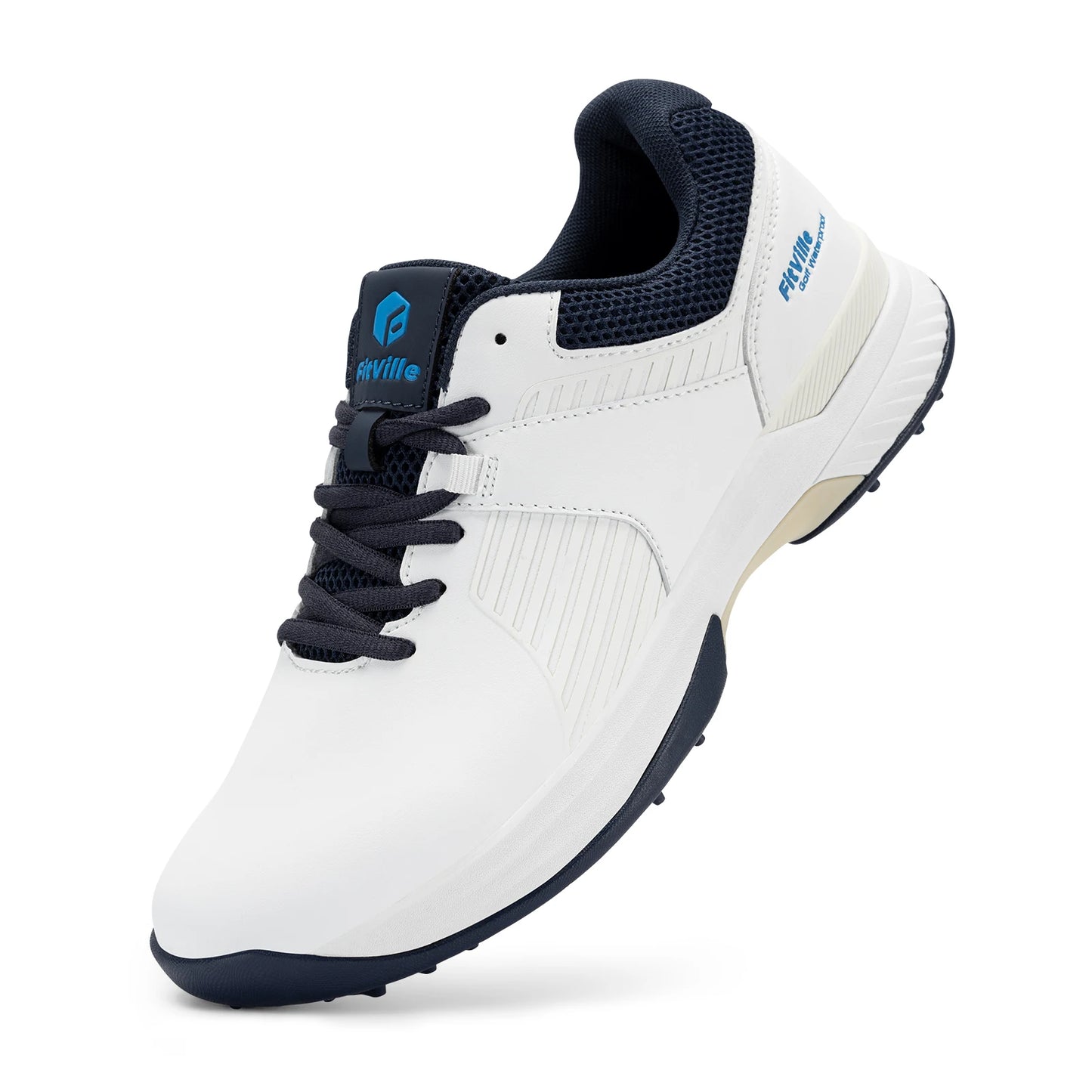 FitVille  Men's Golf Shoes Non-slip Wear-resistant Comfortable Professional Sports Sneakers for Swollen Feet Relieves Toe Pain.