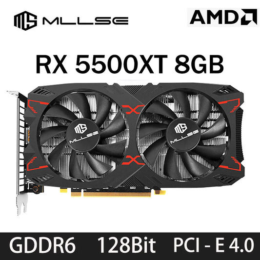 MLLSE AMD RX5500XT 8G Gaming Graphics Card 8GB 128Bit GDDR6 PCI-E 4.0×8 GPU Radeon rx5500xt 8gb game Video Cards Placa de vídeo.