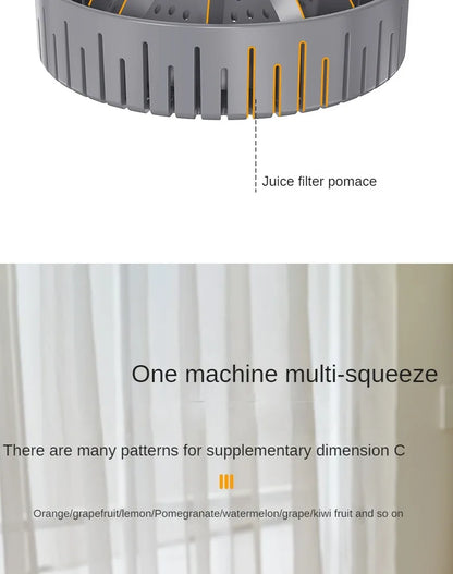 Rechargeable Electric Citrus Juicer Orange Juice Machine Extra Large Caliber Residue Separation.