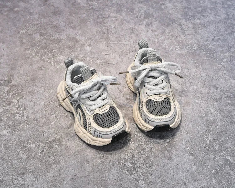 Boys Girls Running Shoes Thick Soft Sole Children Sneakers Mesh Breathable 2025 New Fashion Kids Sports Shoes for Students Trend.