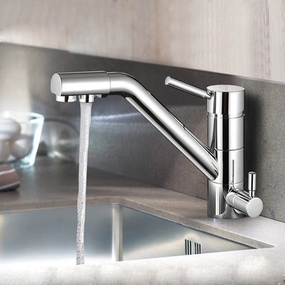 3 in 1 Kitchen Water Filter Faucet Three-Way Faucet Osmosis System Tap Rotatable 3 Way Water Filter Kitchen