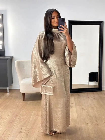 Shiny Satin Abaya Dubai Luxury 2025 Muslim Islam Abayas For Women Kaftan Dress Kebaya Caftan Marocain Femme Vestidos Musulmanes.