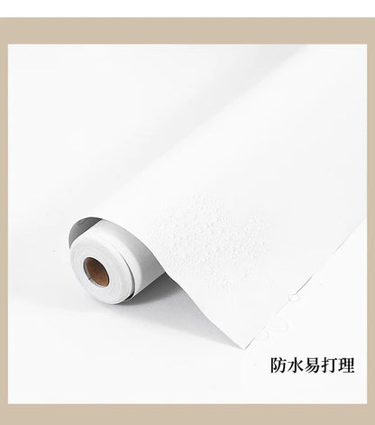 Matte PVC Vinyl Self Adhesive Wallpapers Furniture Renovation Films White DIY Decorative Kitchen Cabinet Waterproof Wall Sticker