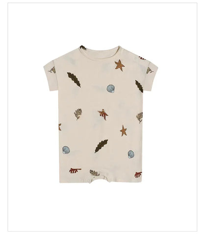 0-24M Neugeborenen Kind Baby Jungen Mädchen Kleidung Drucken Baumwolle Strampler Nette Süße Einteilige Overall Sommer Neue geboren Outfit